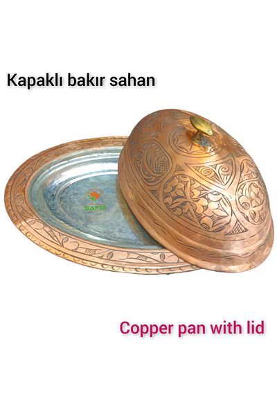 SAFİR A Quality Copper Pan with Lid - Presentation Holder, Tinned and Clamshell