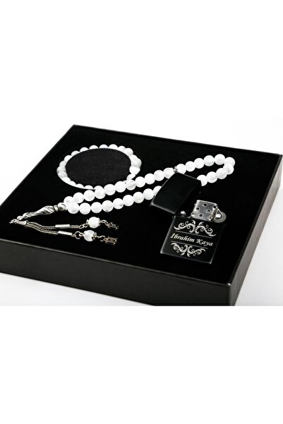 Genel Markalar Kişiye Özel Tesbih - Çakmak - Bileklik Seti Özel Kutulu