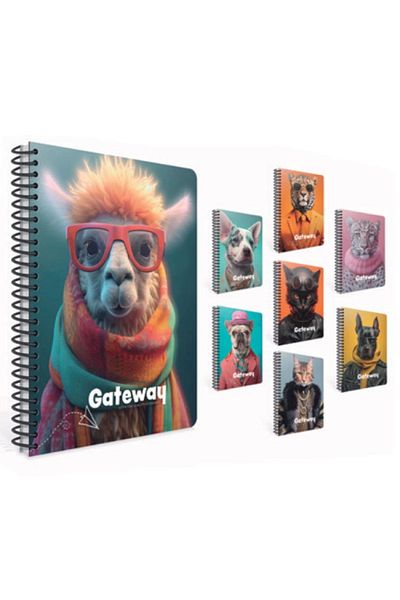 Gıpta GIPTA GATEWAY - 17x24 80YP.دفتر ملاحظات مخطط مع غطاء حلزوني PP