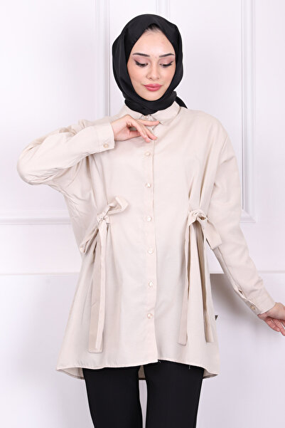 İmajButik Πέτρινη χιτώνα με ζώνη μέσης