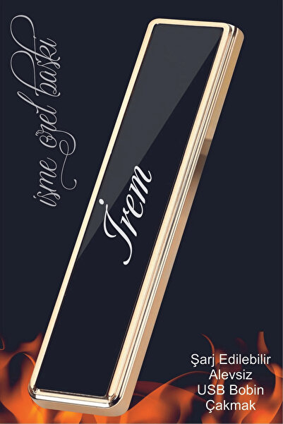 Halk Kitabevi Kişiye Özel Baskılı Çakmak Şarjlı Usbli Dokunmatik Elektronik S...