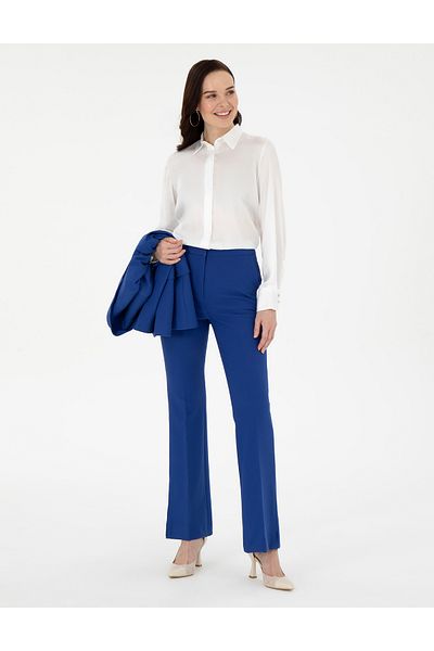 Pierre Cardin Saks Flare Fit Fabric Trousers 50290397 -Vr045