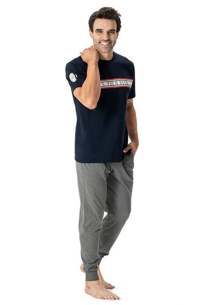 U.S. Polo Assn. U.S. Polo Assn. 18788 Set de pijamale cu mânecă scurtă pentru bărbați - bleumarin