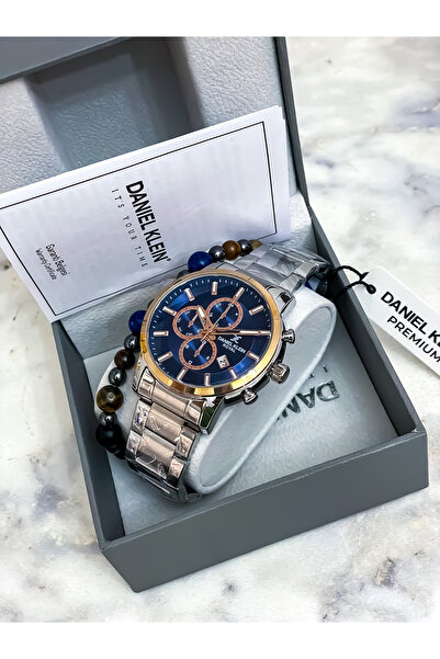 Daniel Klein Steel Men's Watch & Bracelet Gift