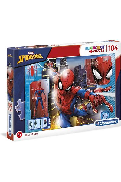 CLEMENTONI Spider-Man Puzzle - 104 Pieces, Model 27118