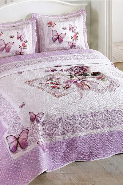 Örtüm Double Quilted Bedspread Set - Pearl