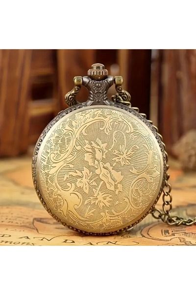 GlassySKY Vintage Style Quartz Pocket Watch -Clock, Birthday Gift