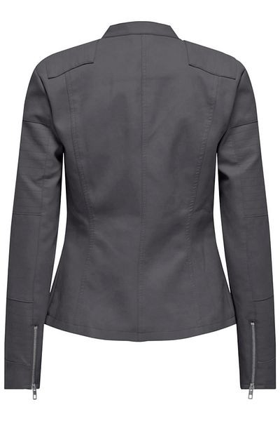 ONLY Onlava Faux Leather Biker Otw Noos Anthracite