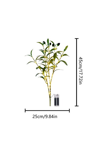 Choice 3 قطع 23633 1 قطعة/3 قطع، نبات اصطناعي غصن زيتون ضوء LED، DIY يدوي الص...