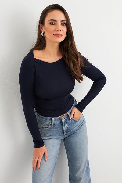 Cool & Sexy Γυναικεία μπλούζα Navy Blue - MX9390