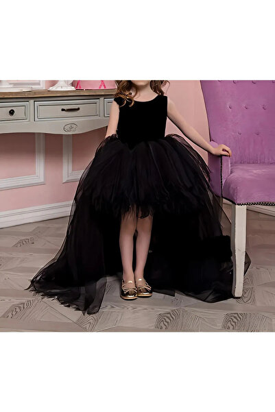 Tomac Fusta tutu pentru fete negre - Rochie de petrecere de absolvire cu coad...