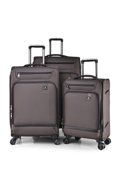 Magellan Edge Travel Bag 3Pcs Luggage Set Soft Trolley with PVC Cover 9257PVC-3P