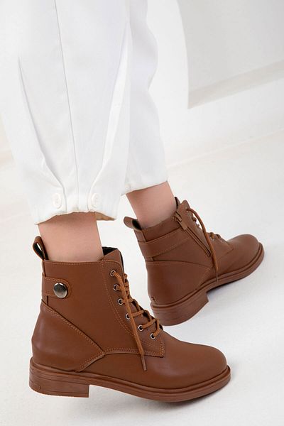 SOHO Tan γυναικείες μπότες - 19552 Model Bootie