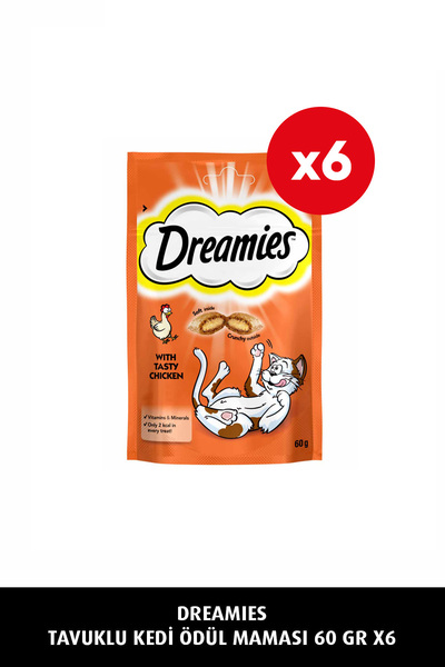 Dreamies Tavuklu Kedi Maması 60 gr 6x
