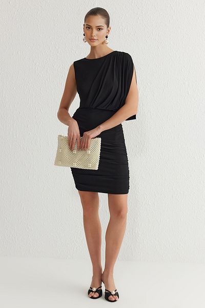 Trendyol Collection Black Bodysitting Knitted Dress Tprss25El00029