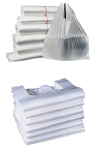 Özkan Ambalaj Temizlik 1 Kg 28x50 Cm ( 180-200 Adet ) Şeffaf Orta Boy Hışır Poşet Market Manav Poşeti