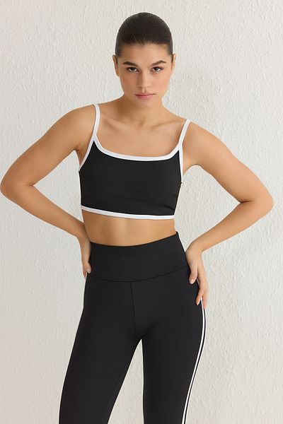Trendyol Collection Black Diving/Scuba Covered Sports Bra Thmss25Ss00006