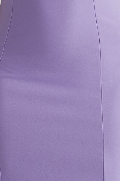 Trendyol Collection Lilac Body Fitted Woven Midi Stylish Evening Dress Night Graduation Dress Tprss25El00189