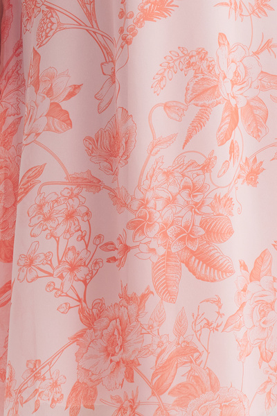 Trendyol Collection Vícebarevný květinový potisk A-Line Šifon Pletené stylové šaty Tprss25El00098