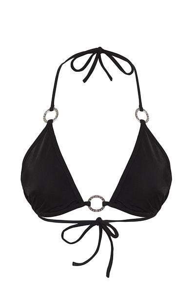 Trendyol Collection Schwarzes Bikinioberteil mit Dreieckszubehör TBESS25BU00019