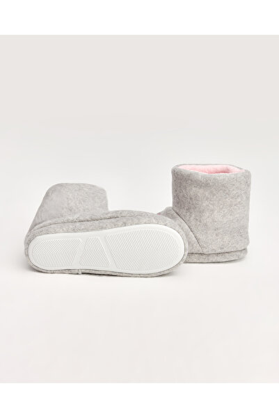 Chirpy Dreaa - Ay Yıldız Figürlü Gri Kadın Panduf