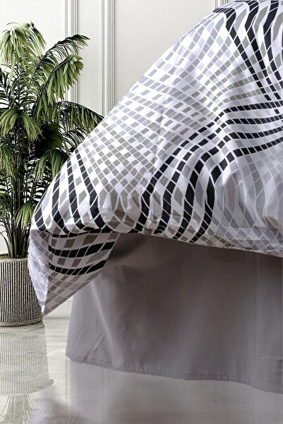 Cortibo Junior Gray 100% Cotton Single Duvet Cover Set