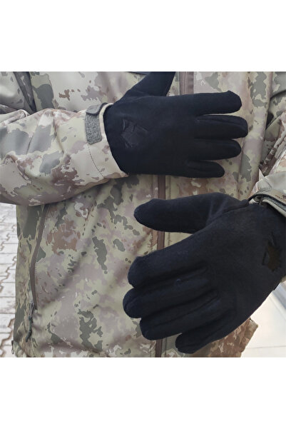 Wolftrap Tactical قفازات صوف سوداء - تحافظ على دفء يديك في الطقس البارد