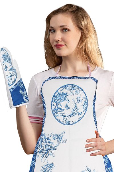 Miss Betty Blue Life Kitchen Bib Gloves