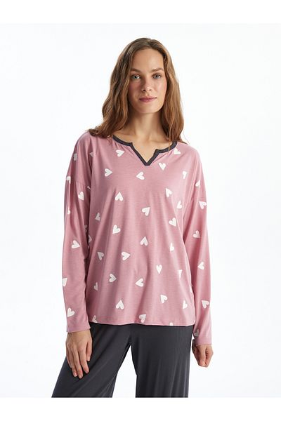 LC Waikiki Top de pijama de damă cu guler răsturnat