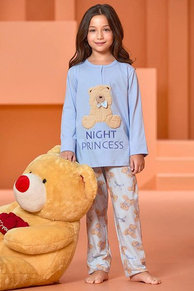 Aqua Teddy Bear Printed Pajamas Set Cossy by Aqua 25482