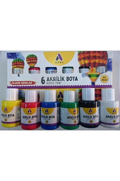 Adel 6 RENK ŞİŞELİ AKRİLİK BOYA