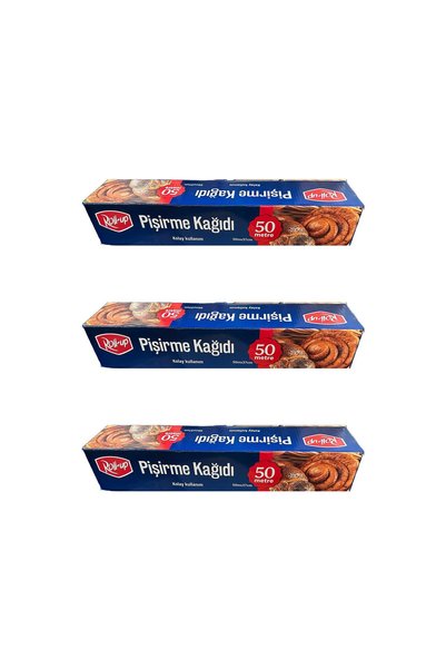 Roll-Up Beyaz Yağlı Fırın Tepsi Pişirme Kızartma Kağıdı - 37 Cm. x 50 Metre - 3 Adet
