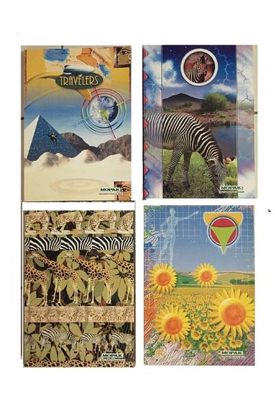 Mopak Caiet A4 cu linii de dimensiune completă, 120 de coli, cu copertă din carton cusut-12 buc.