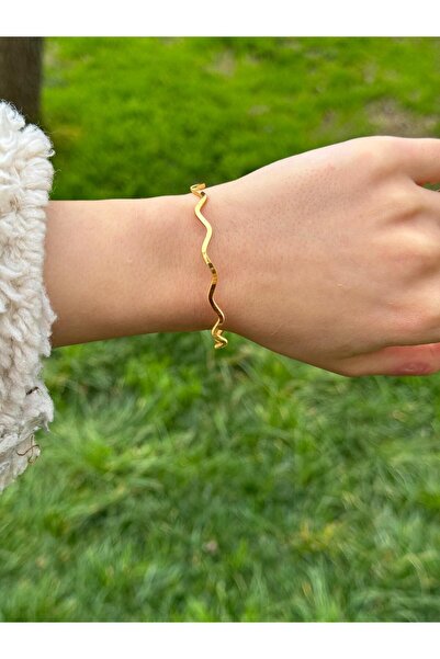 KARSU Ajda Bilezik Zigzag Model 925 Ayar Gümüş Bilezik