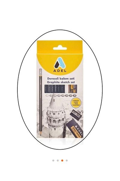 Faber Castell Adel Graded Charcoal Sketch Drawing Set 10 Pieces