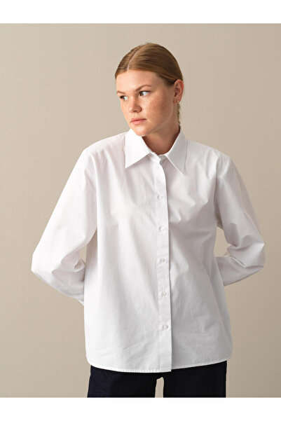 Xint Kadın Beyaz Pamuk Dokulu Regular Fit Vatkalı