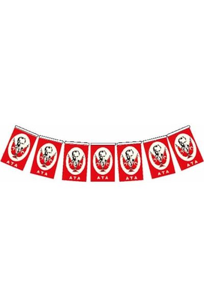 Vatan Large Size 18X11 cm Stringed Paper Flag 50 Li Vt810