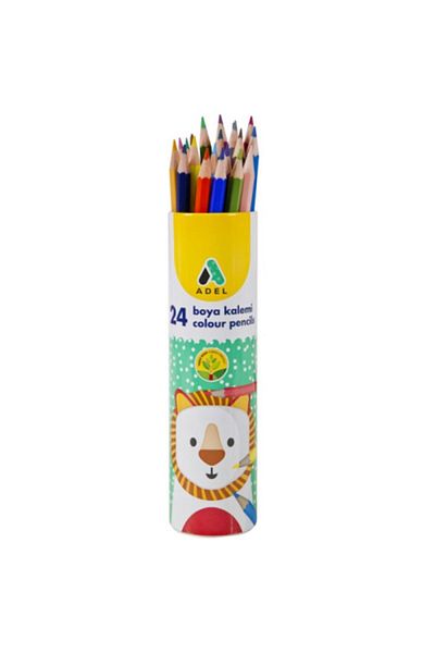 Adel 24 Pieces of Tube Dry Paint - 24 Colors in Metal Box