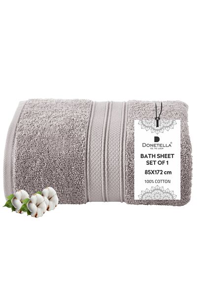 Donetella 1 - Pcs Premium Bath Sheet (85x172cm ) 600 GSM 100% Combed Cotton