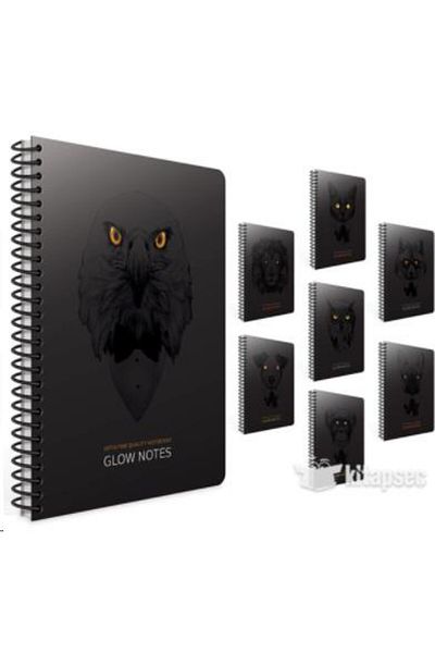 Gıpta 80 Sheets 17x24 Glow Notes Spiral Paper Cover Checked Notebook 4209