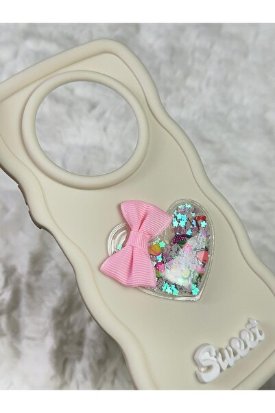 Vip Case Xiaomi Redmi A3 (2024) Colorful Heart Ribbon Detailed Glittery Wavy Sweety Case