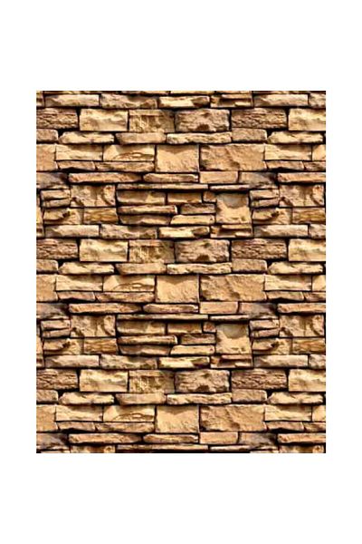 Jordania Brown Stone Patterned Cardboard Wall--1/50--3 Pieces