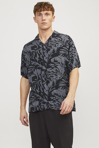 Jack & Jones JACK&JONES JJGURU MONOCHROME AOP RESORT РИЗА SS12249210 ЧЕРНА-2