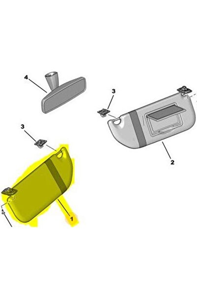 Orjinal Citroen C-Elysee Güneşlik (2012-2022) 1.2 VTI, 1.5 HDI, 1.6 HDI, 1.6 ...