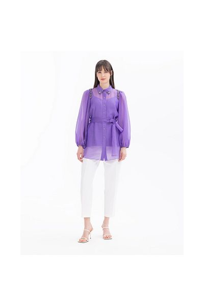 SEÇİL New Selçil Women's Shirt with Stone Detail - Inner Blouse 10002412710001