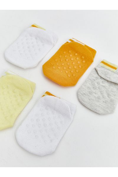 LC Waikiki Set mit 5 gestreiften Booties-Socken für Babys
