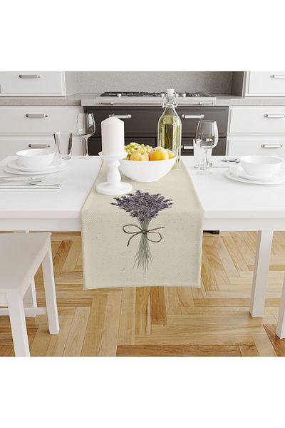 Filamente Ramadan Runner + 6 Pieces of American Service / Table Set / Stain Resistant and Washable Micropetek Fabric