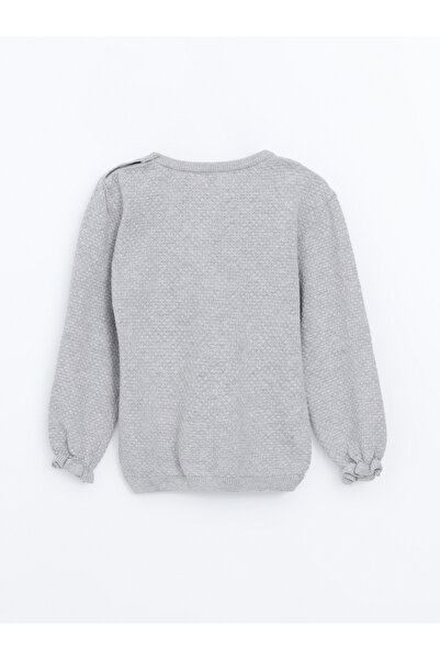 LC Waikiki Hímzett kötött pulóver és leggings kislánynak - 2 db-os készlet