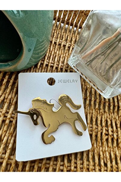 Pelin Aksesuar Çelik Unicorn Broş