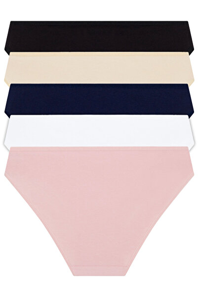 Cottonhill Basic Βαμβακερό γυναικείο εσώρουχο μπικίνι 5 Συσκευασία